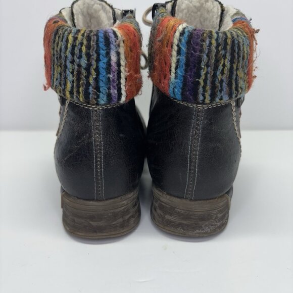 Rieker Winter Boots Womens 39 Felicitas Multicolor Leather Lace Up Round Toe - Picture 6 of 14